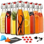 8 Set, 16 OZ Swing Top Glass Bottle