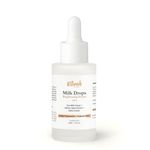 Vilvah Store Milk Drops Brightening Serum Formulated With Rice Milk Extract, Marine Algae Extract, Alpha Arbutin, Fades Scars, Brightens Skin & Even Skin Tone For All Skin Type, 40ml