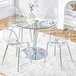 Glass Dining Table Set for 4, 5 Pie