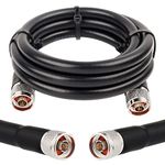 10ft KMR400 Low Loss Coax Extension Cable (50 Ohm) N Male to N Male Connector Coaxial Cables for 3G/4G/5G/LTE/GPS/WiFi/RF/Ham/Radio to Antenna or Phone Signal Booster Use (Not for TV)