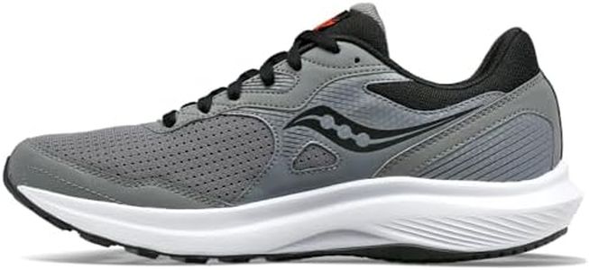 Saucony Men's Cohesion 16 Road Running Shoe, Charcoal/Orange, 9.5 US