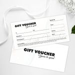 x25 Blank Gift Voucher Coupon Card 