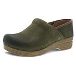 Dansko 10613151239 Professional Green Burnished Nubuck Stapled Clog 39