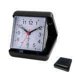 Wvbzf Travel Alarm Clock, Travel Alarm Clocks Folding with Case, Black Folding Design Clock with Clear Arabic Numbers, Lightweight Portable Clocks for Bedside Desk or Travel