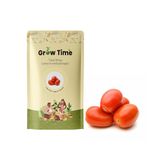 Growtime Oblong Tomato Vegetable Seeds, Vegetable Seeds for Home Gardening, Vegetable Planting Seeds for Kitchen, Oblong Tomato Seeds (Red, Pack of 2g)