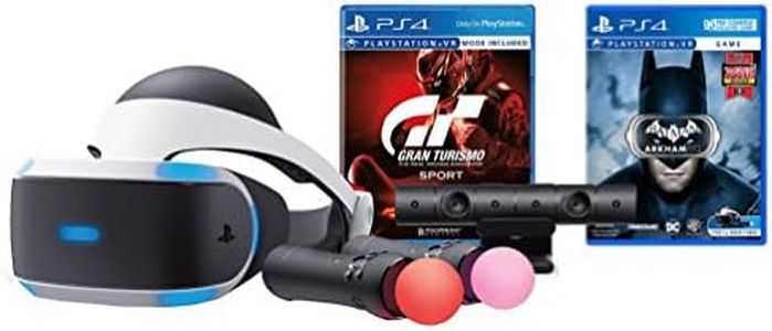 PlayStation VR Bundle (3 Items)- Gran Turismo Sport Bundle, PlayStation Move Motion Controllers - Two Packs, and PSVR Batman: Arkham VR - PlayStation 4 (Game Disc)