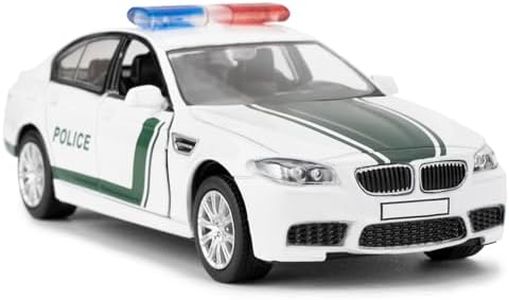 BDTCTK 1/36 Scale BMW M5 Police Car Model, Zinc Alloy Die-Cast Pull Back Vehicles Kid Toys for Boy Girl Gift