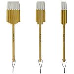 Biaelk 2660Flat Goat Hair Hake Watercolor Paint Artist Art Supplies,3PCS of #1 #3 #5 ,Carbonized Bamboo Handle Flat Paint Brushes