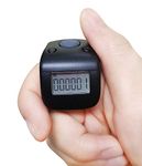 Arvakr Rechargeable Silent Finger Counter 6 Channels Digital Tasbih Tally Clicker with LED for Prayer Knitting Sports Gift Black