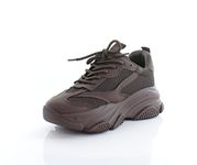 Steve Madden Women's Possession Sneaker, Dark Brown, 5.5 UK