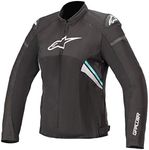 Alpinestars Stella T-GP Plus R V3 Air Women's Street Motorcycle Jackets - Black/White/Teal/Small