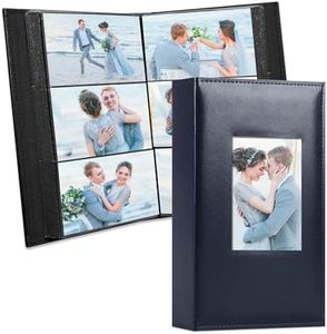 Vienrose Photo Album 4x6 300 Photos Leather Cover Picture Book with 300 Horizontal Pockets, Slip-in Picture Albums for Wedding Baby Vacation, Blue