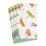 Caspari Dragonflies Paper Guest Towel Napkins - Four Packs of 15