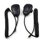 Szcmawo (2-Pack Speaker Mic Microphone 1 Pin 2.5mm for Motorola CXT135 CXT145 CXT175 CXT195 CX112 CX190 PR245 PR260 PR350 MT650 MT750 MT800 Two Way Radio with 3.5mm Audio Jack