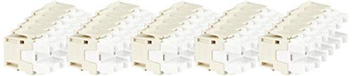 Leviton 61110-BT6 eXtreme 6+ QuickPort Connector, CAT 6, Light Almond, 25-Pack