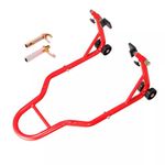 Xtron Bikewear Motorcycle Paddock Rear Stand - High-Grade Steel Construction | Designed for Easy & Safe Lifting of Universal Back Motorbike Wheels | Sturdy & Secure | Slight Assembly Required