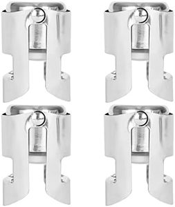 4pcs Stainless Steel Champagne Bottle Stopper Bottle Plug Sealer Air Tight and Leak Proof for Champagne, Cava, Prosecco and Sparkling Wine