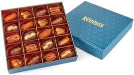 REEMAS GOURMET Dates Stuffed Dried Fruit & Nuts (Hazelnut Pecan Cashew Orange Ginger) 20 Pcs- All Natural Celebration Gift Box- Healthy Sweet- Vegan Premium Medjool Mabroom