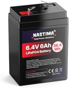 NASTIMA 6V 6Ah LiFePO4 Battery, 2000+ Cycles Rechargeable Battery Pack with BMS for Emergency Light, Lantern, Kids Ride On Car, Deer Game Feeder