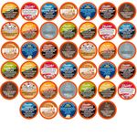 Two Rivers Coffee Decaf Flavored Coffee Pods Compatible with Keurig K Cup Brewers, Assorted Variety Pack Decaffeinated Flavored Coffee, 40 Count