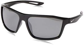 Nike EV1061-010 Legend S Frame Grey with Silver Mirror Lens Sunglasses, Black/White