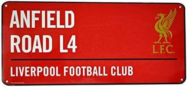 Liverpool FC Official Football Coloured Metal Street Sign (UK Size: One Size) (Red/White/Gold)