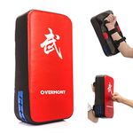 OVERMONT 1PC(350g) Taekwondo Kick Pads Boxing Karate Pad PU Leather Muay Thai MMA Martial Art Kickboxing Punch Mitts Punching Bag Kicking Shield Training (1PC)