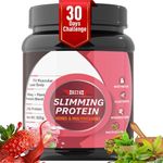 SOS Nutrition Women Protein & Herbs to Reduce Body Fat, Manage Weight & Metabolism | Protein Powder for Women with 24g Whey Protein Protein, No Added Sugar (Strawberry, 500gm)