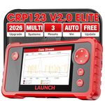 LAUNCH CRP123 V2.0 OBD2 Scanner-2026 New Model Engine/ABS/SRS/Transmission Diagnostic Scan Tool SRS Airbag Code Reader,3 Reset Oil Service/Throttle Relearn/SAS Reset,Lifetime Update No Fee