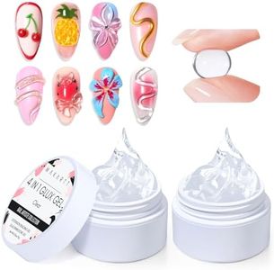 Makartt Clear 3D Gel Nail Art Set: 4-in-1 Glux Gel 2 Pcs