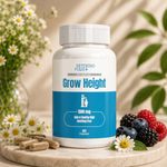 NutrinoPlus® Grow Height Capsules 500mg | Natural Growth Support Supplement for Boys & Girls | Body Development Formula with Ayurvedic Herbs | 60 Veg Capsules | Formulated in USA
