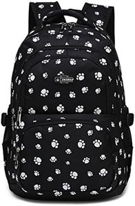 Dog Paw Prints Backpack Primary School Student Book Bag School Bag for Students