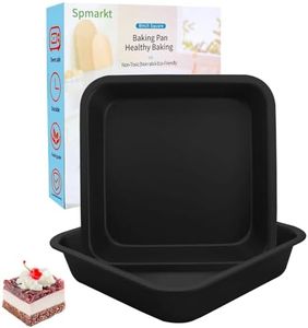 2-Pack 8x8 Square Cake Pan, Nonstick Brownies Square Cake Pan, 8 inch Square Baking Pan for Making Meat Dishes, Square Cake Pan for Beginners, Easy to Clean