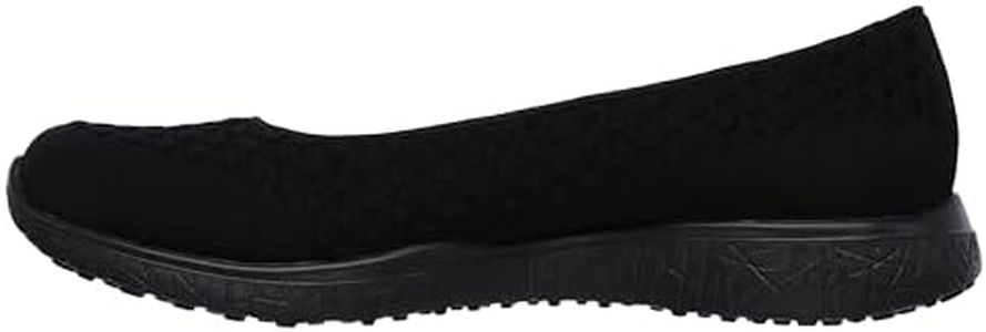 Skechers Women's Microburst One-up Sneaker, Black/Black Bbk, 8.5 Wide