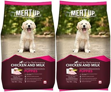 Meat Up Puppy Dry Dog Food, Chicken and Milk Flavour 1.2Kg (Buy 1 Get 1 Free) Total 2.4Kg Pack