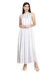 Zink London Women's Grey Stripes Maxi Dress