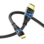 BlueRigger Mini HDMI to HDMI Cable (10FT/3M, 4K 60Hz HDR, 18Gbps High Speed, HDMI2.0 Cord, Ethernet, ARC) - Compatible with DSLR Camera, Camcorder, Graphics/Video Card, Raspberry Pi Zero W