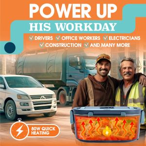 TRAVELISIMO Heated Lunch Box 1.5L – Portable Electric Food Warmer