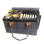 mumisuto Felt Dish Holder, Plate Holder RV Felt, Tableware Storage, Plate Holder Organiser, Tableware Felt Bag for 8 Plates and 4 Cups, for Camping, Motorhomes, Caravans and Boats