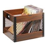 X-cosrack Vinyl Record Storage Crate, Wooden LP Album Shelf Vinyl Storage Cube Organizer Box