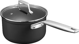 MSMK 3.5 Quart Non stick Sauce Pan with lid, Stay-Cool Handle, Burnt also Nonstick, PFOA Free Non-Toxic, Scratch-resistant, Induction Cooking Pot