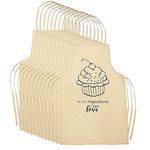 SHREEYA'S ShreeyasIndia Swadeshi Eco-Friendly Cupcake Printed Kids Apron (40cm x 55cm) | Useful for Cooking, Baking, Painting etc | Suitable for Age group between 5 to 9 Years - Pack of 12