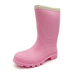 Amoji Boy Rain Boots Big Kid Rain Shoes Girl Rainboots Children Rubber Boot Child Garden Boots Youth Waterproof Boots Niños Botas De Lluvia Size Pink 12.5-13 Little Kid