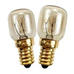 FIND A SPARE Pack of 2 15w Universal Fridge Freezer Oven Lamp Bulb SES E14 Screw Base T22 Shape Warm White 2700K 100Lumens Incandescent Premium Tungsten Wire