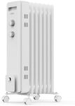 VonHaus Oil Filled Radiator 7 Fin – Oil Heater Portable Electric Free Standing 1500W for Home, Office, Any Room – Adjustable Thermostat, 3 Heat Settings, 4x Wheels, 1.5m Power Cable – 2 Year Warranty