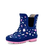 JAN & JUL Rain Boots for Toddler Girls, with Natural Rubber (Terrazzo, Size 5.5 Toddler)