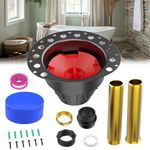 ITD35 Freestanding Tub Drain Rough-in Kit, Bathtub Drain Kit with with ABS Plastic Adapter and Brass Tail Pipes