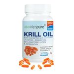 Alpspure Nutra Krill Oil 1000 mg Softgel Capsules | Krill Oil supplement Supports Heart, Joints, Skin & Eyes health | Healthy cholesterol levels, Helps to reduce blood pressure (pack of-1)