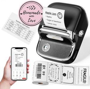 Phomemo Bluetooth Label Maker, Upgraded Thermal Label Printer, Compatible with Phone & PC, with 1 Roll Free Thermal Sticker Paper, M150 Sticker Printer Machine for Home Use & Small Business, Black