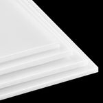 Pangda 4 Pcs 24" x 12" White HDPE Plastic Sheet 1/4" Thick Waterproof High Density Polyethylene Board Flexible HDPE Sheet Polyethylene Sheet HDPE Board for Displays Modeling DIY Projects